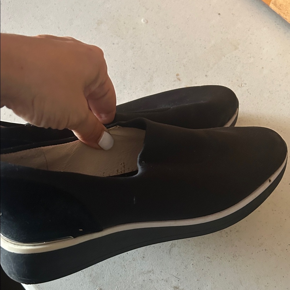 Louise et Cie Black Slip-On Sneakers with White Sole